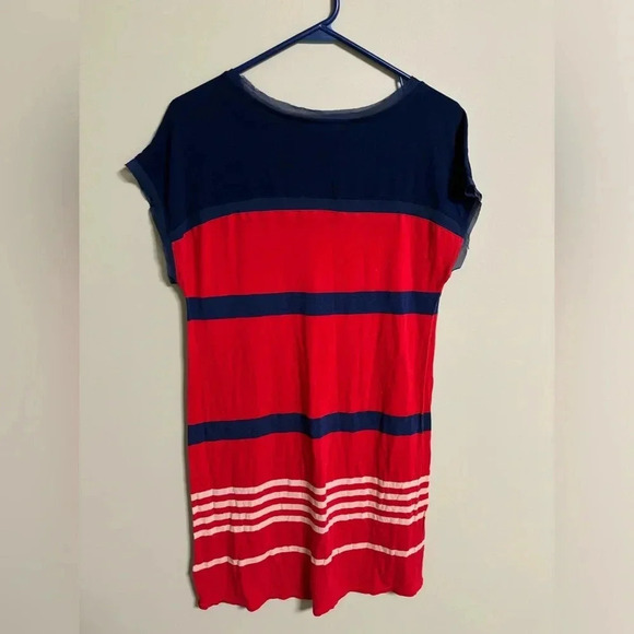 Jason Wu Target Dress Medium Red Striped Lightweight Casual Blue Jersey Shift - Picture 2 of 6